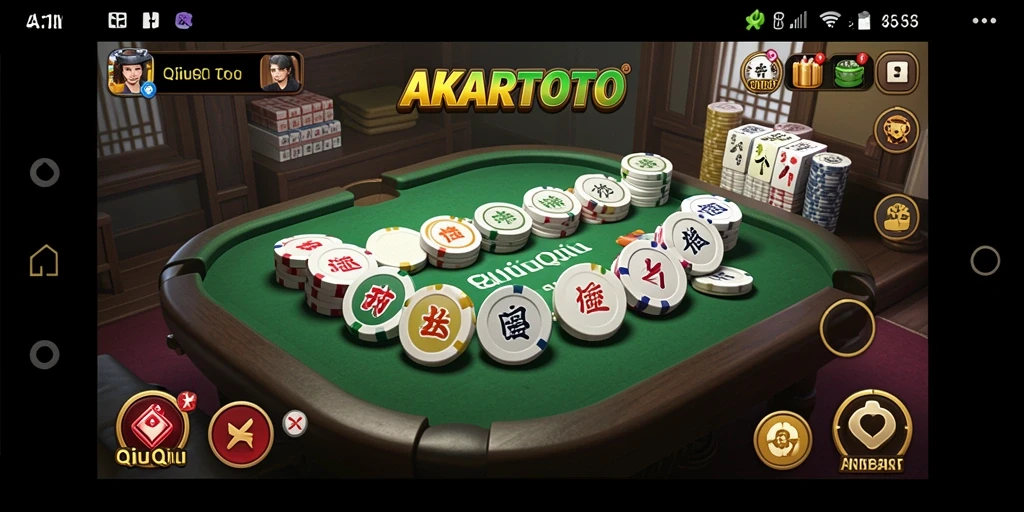 Tampilan gameplay AKARTOTO yang seru dan interaktif.