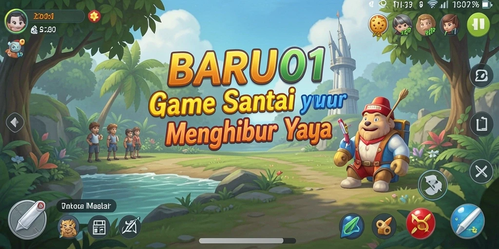 Tampilan gameplay BARU01 yang penuh warna dan menyenangkan.