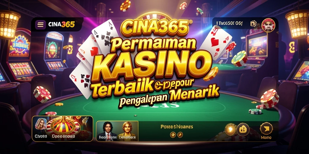 Tampilan menarik CINA365 dengan gameplay kasino yang seru.