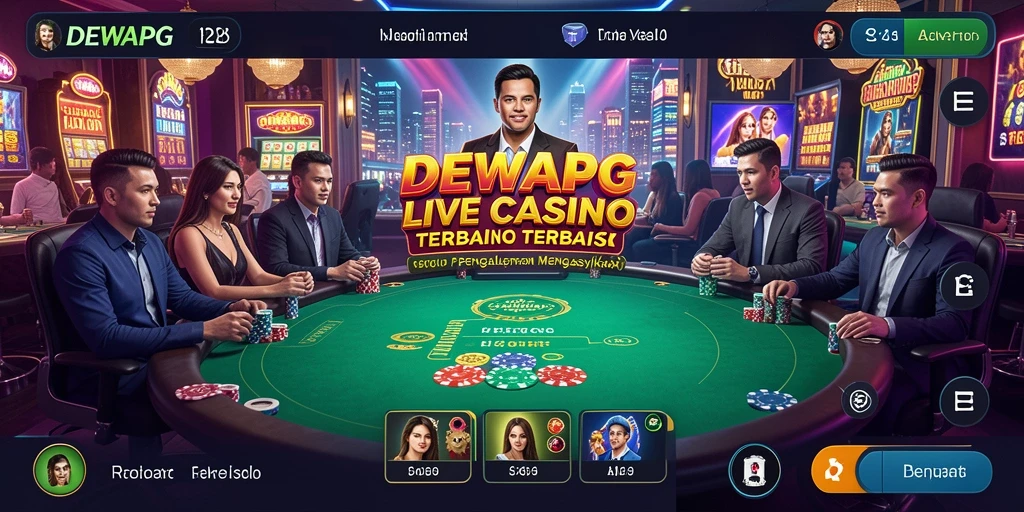 Tampilan gameplay Live Casino DEWAPG dengan dealer langsung.