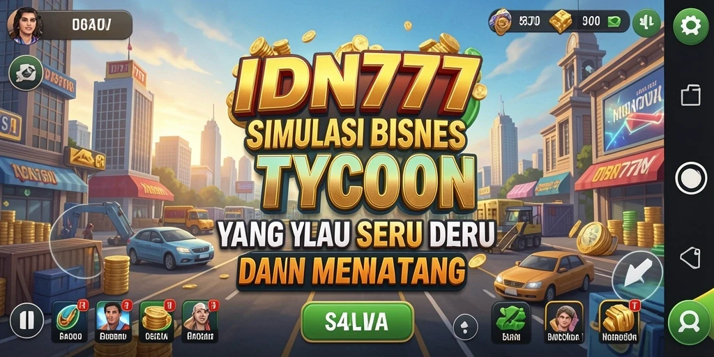 Screenshot IDN777 menampilkan strategi bisnis yang seru dalam gameplay Tycoon.