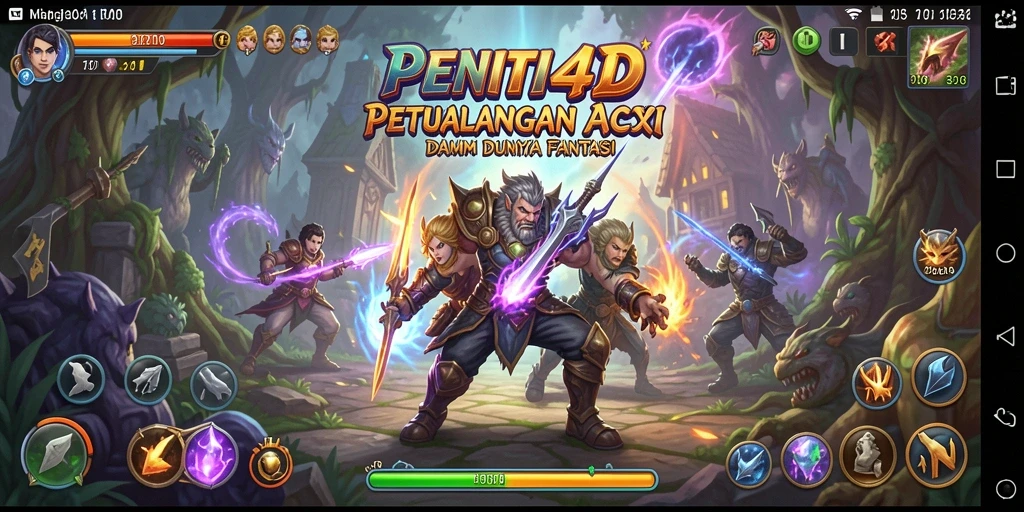 Tampilan gameplay mendebarkan dengan aksi seru dalam PENITI4D.
