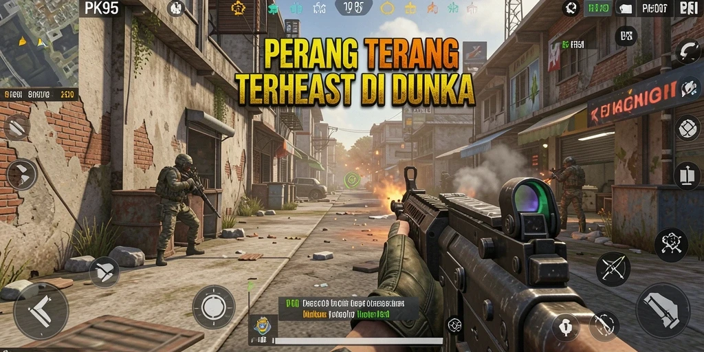 Gameplay PK95 dengan aksi tembakan yang mendebarkan dan grafis menawan.