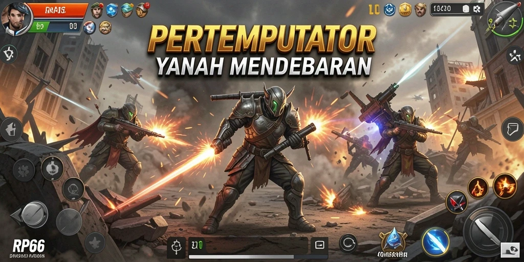 Screenshot gameplay RP66 dengan aksi pertempuran menegangkan.