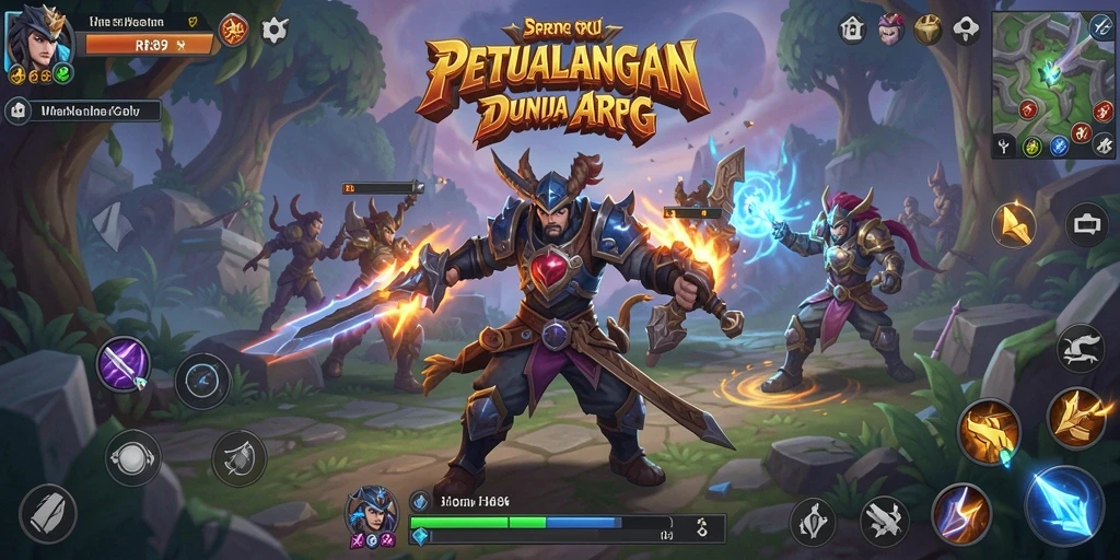 Screenshot gameplay RR89 menunjukkan aksi seru dalam pertempuran ARPG.