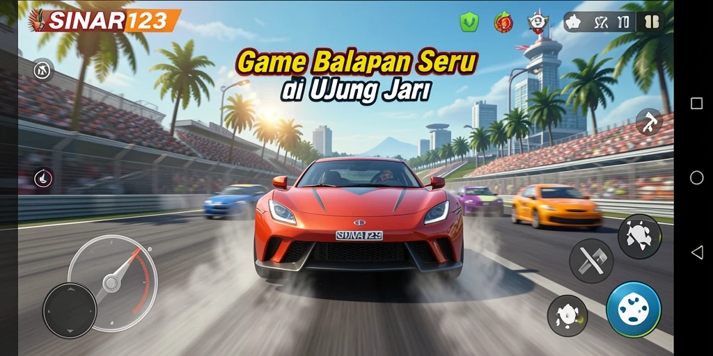 Gameplay mendebarkan dengan balapan cepat dan grafis menawan dari SINAR123.