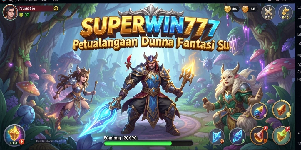 Tangkapan layar gameplay SUPERWIN777 menampilkan karakter beraksi di lingkungan petualangan.