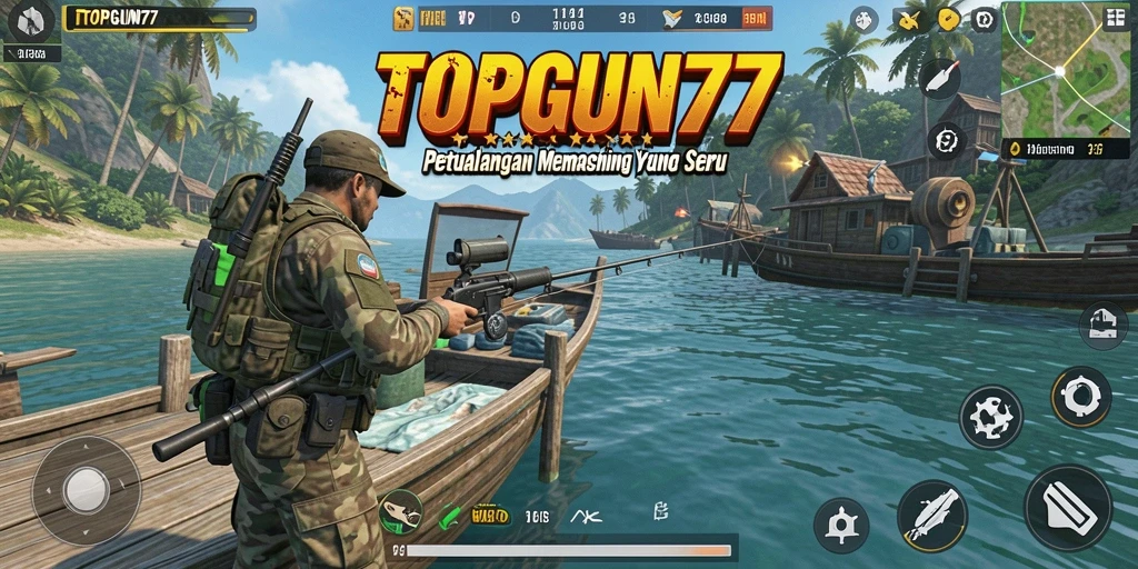 Tangkapan ikan yang spektakuler dalam gameplay TOPGUN77.