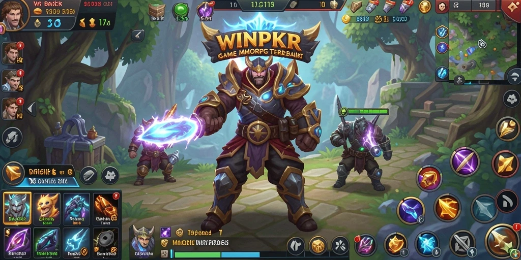 Screenshot gameplay seru dari <strong>WINPKR</strong> menunjukkan pertarungan epik antar pemain.